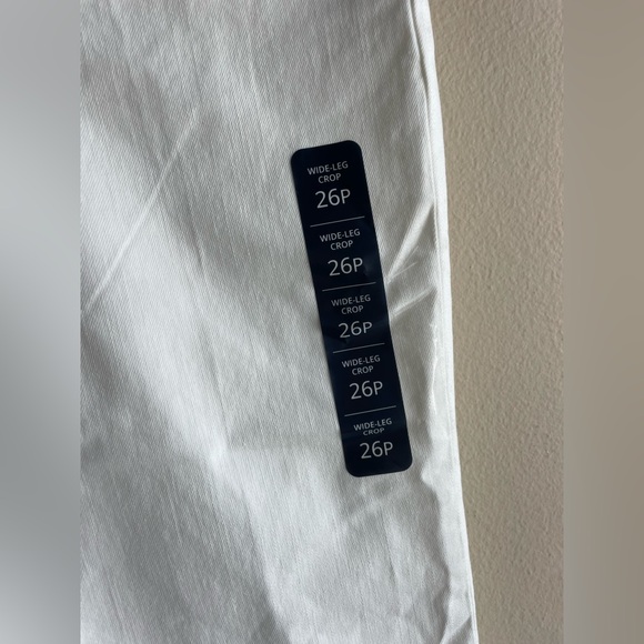 New J.Crew Factory Wide-leg cropped jean in all-day stretch White Size 26P - Picture 5 of 13